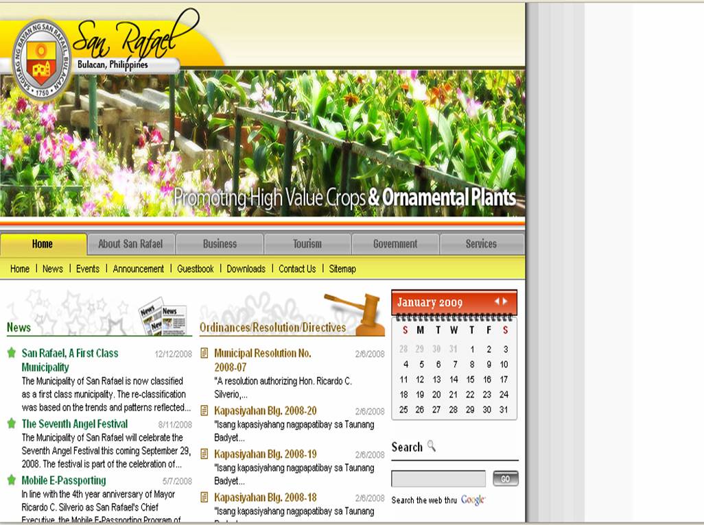 Website of San Rafael, Bulacan