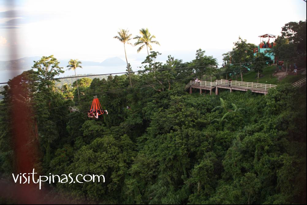 Zipline through treetops at the Picnic Grove, Tagaytay City