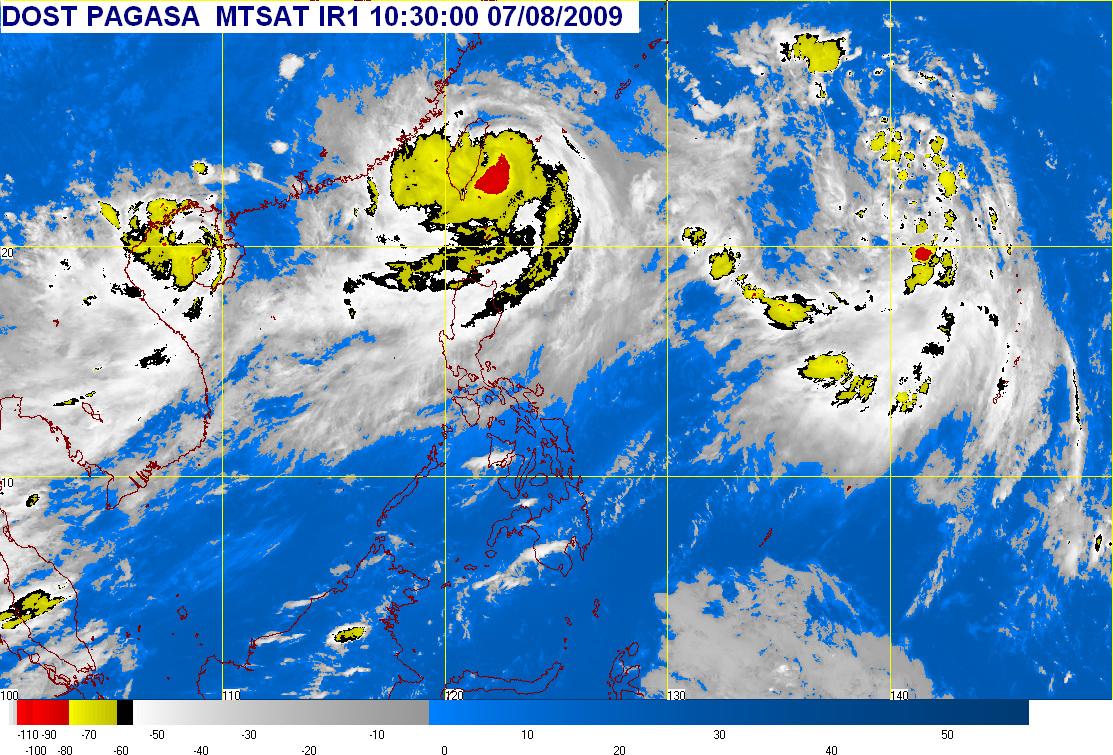 Satellite image of Typhoon Kiko 2009