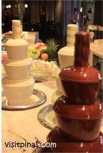 Chocolate fountains at Spiral Sofitel Philippine Plaza Manila