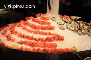 Shrimps and Oysters at Spiral, Sofitel Philippine Plaza