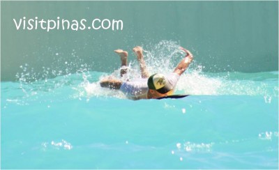 Surfboard paddling at Club Manila East (CME)