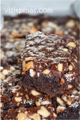 Box of Brownies with Cashew Nuts at Becky's Kitchen