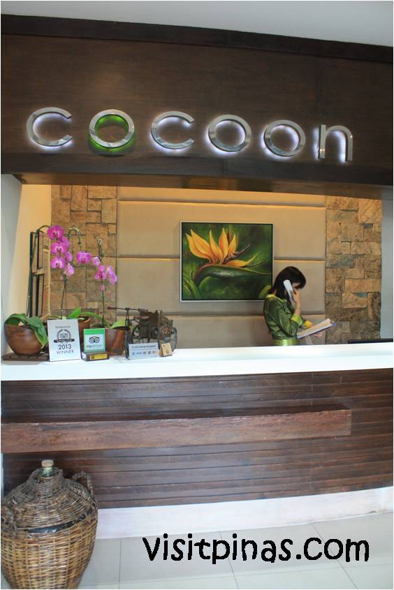 Reception area of Cocoon Boutique Hotel