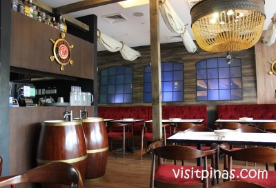Interior of Shrimp Bucket Restaurant