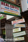 Signages at Real Coffee and Tea Cafe