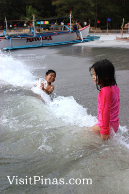 Big waves at Anawangin Cove, Zambales