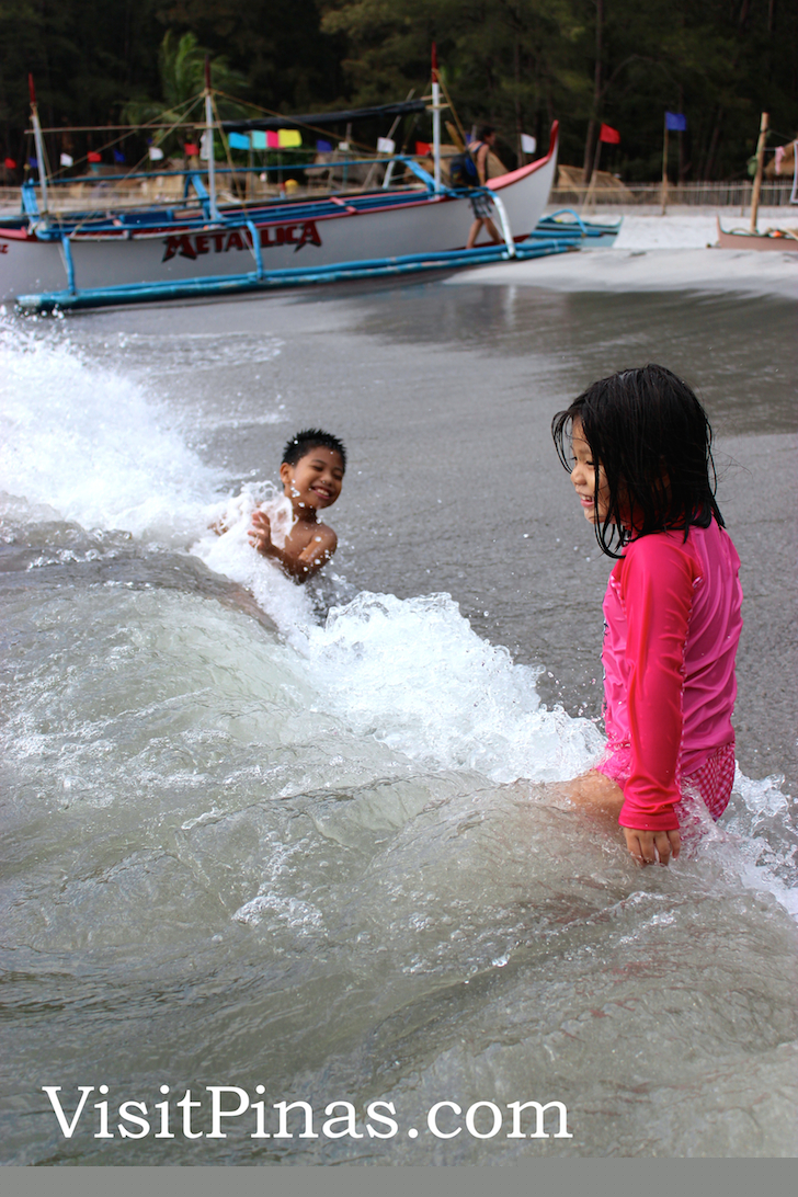 Big waves at Anawangin Cove, Zambales