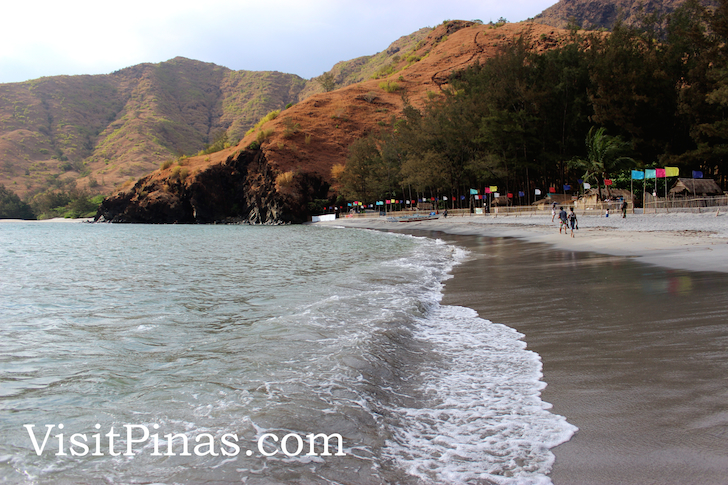 Black sand at Anawangin Cove, Zambales
