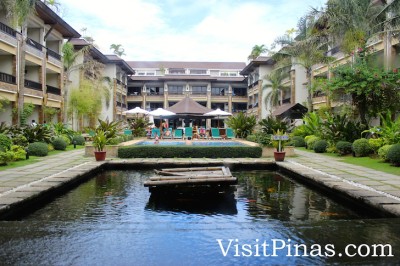 Central court at Boracay Regency Beach Resort and Spa