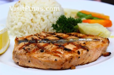Norwegian Salmon Steak at Bag of Beans, Tagaytay