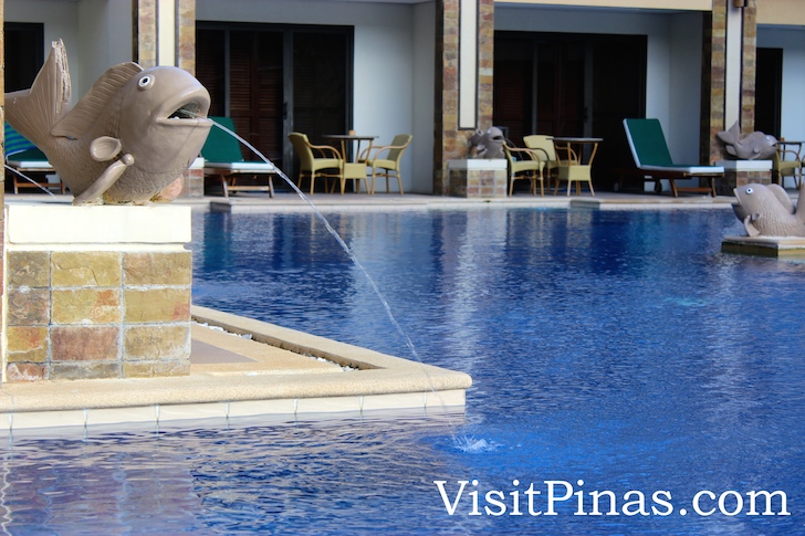 Pool fountains at Boracay Regency Beach Resort and Spa