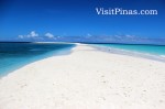 Sandbar slowly going underwater at White Island, Camiguin