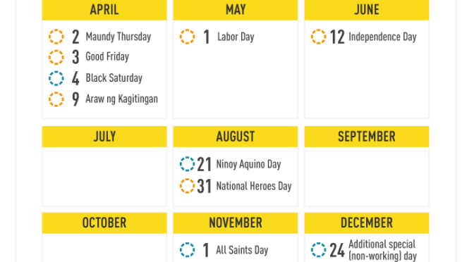 Full List of 2015 Holidays in the Philippines