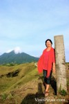 Tourist on the Rolling Hills of Batanes