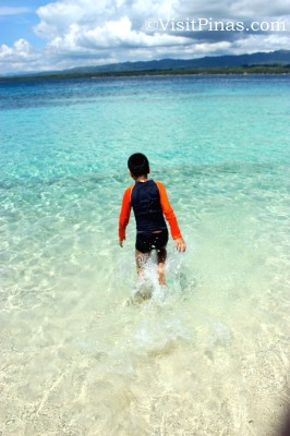 Into the clear waters of Canigao Island, Leyte
