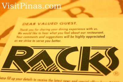 Racks Feedback Form