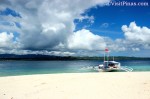 White sand and blue sea in Canigao Island, Leyte