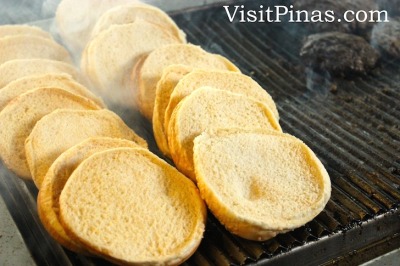 Heating the Burger Bun at Snack Shack