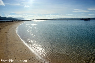 Early morning dip at Misibis Bay