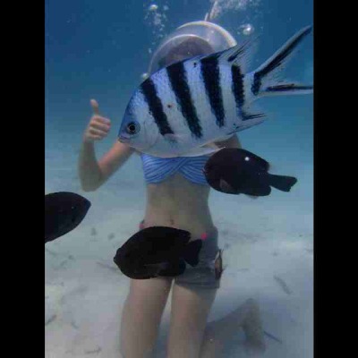 Fish photobomber by feiqueen89