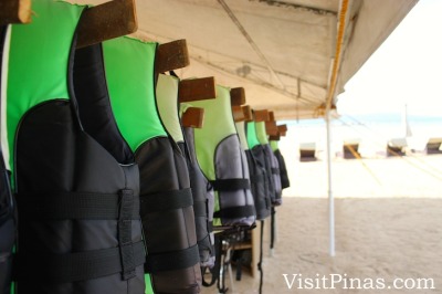 Life jackets at Misibis Bay
