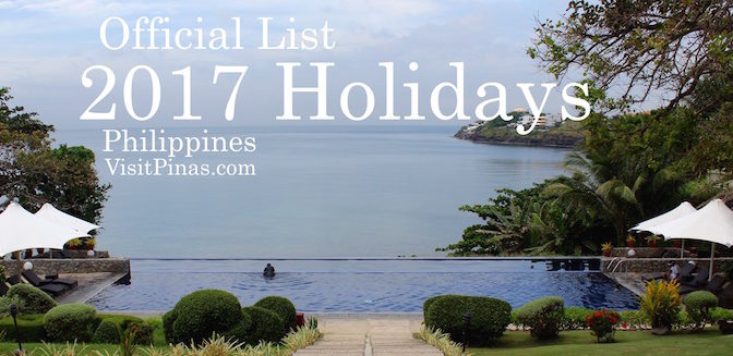 2017 Holidays: Official List of Philippine Holidays